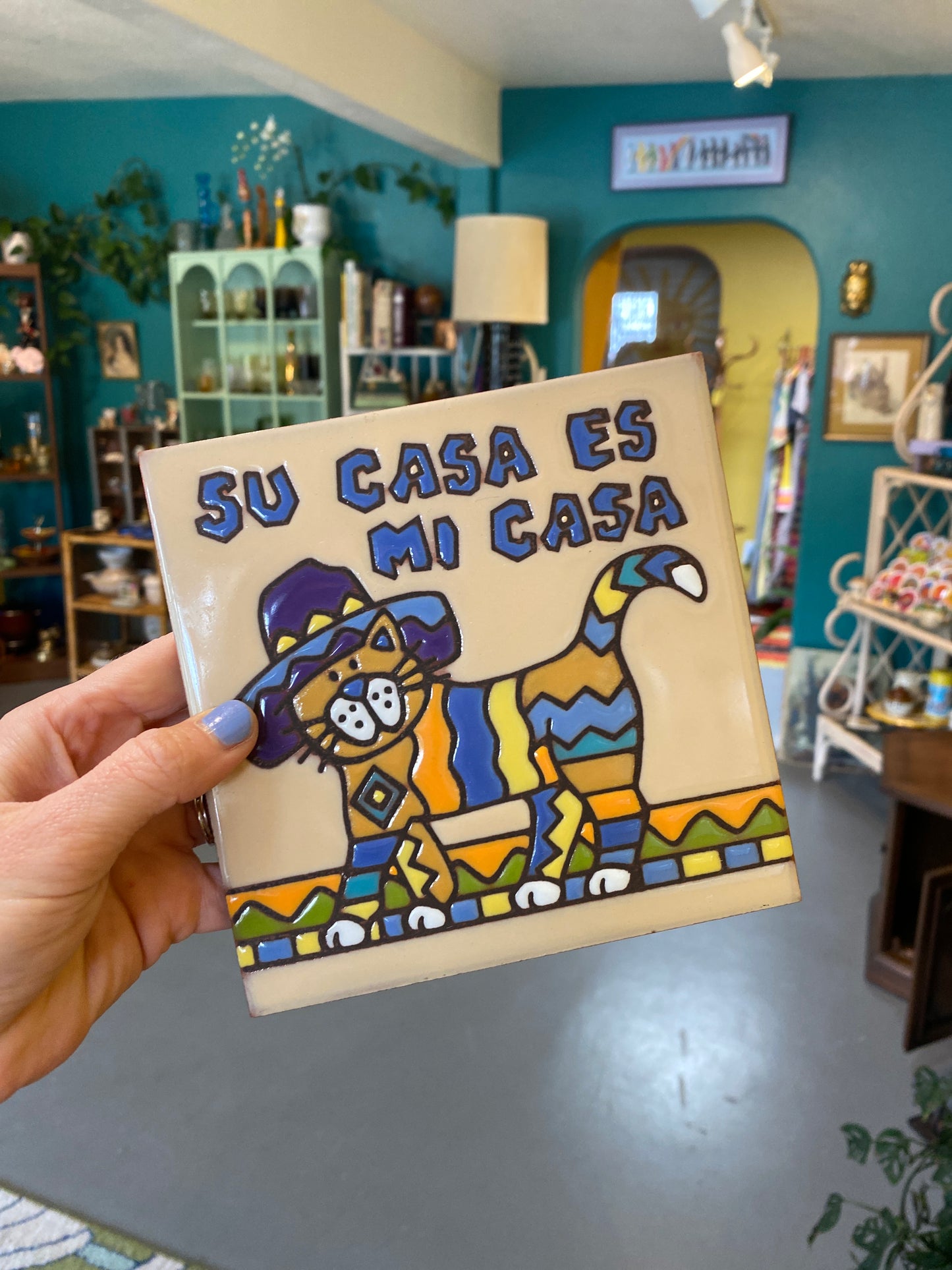 Su Casa Es Mi Casa Cat Tile
