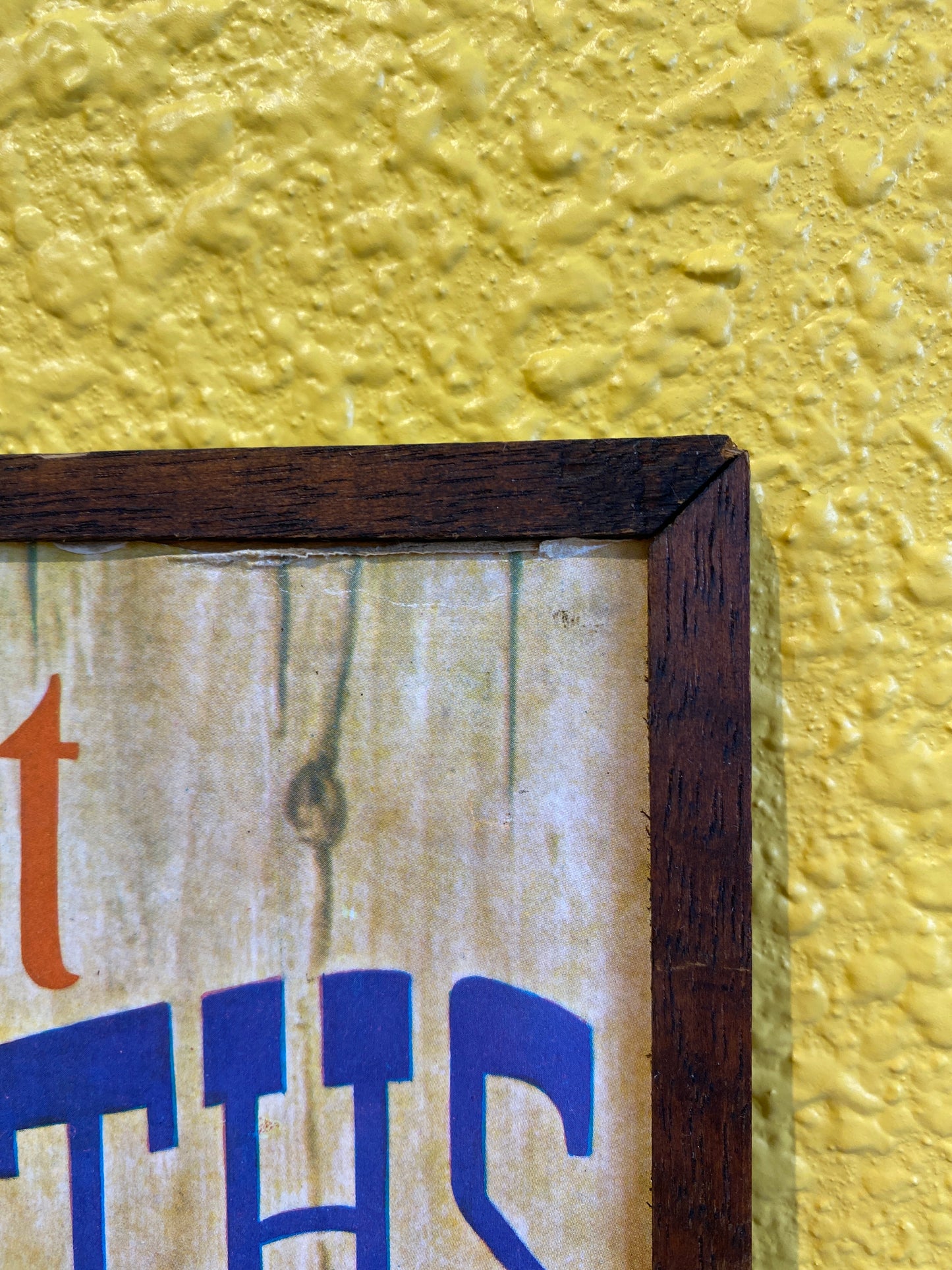 Hot Baths Wall Decor. Wooden Frame. Vintage