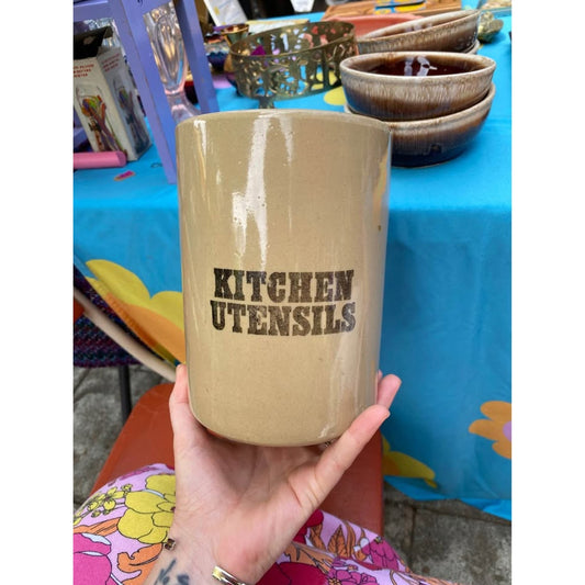 Ceramic Kitchen Utensils holder. Storage stoneware