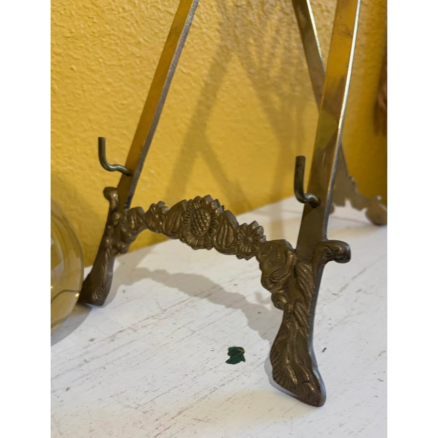 Extra Large Brass Easel with Floral detail
