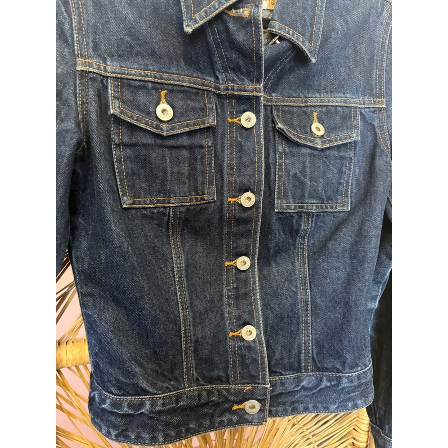 Dark Denim Guess Brand Jacket. Size Xs Small