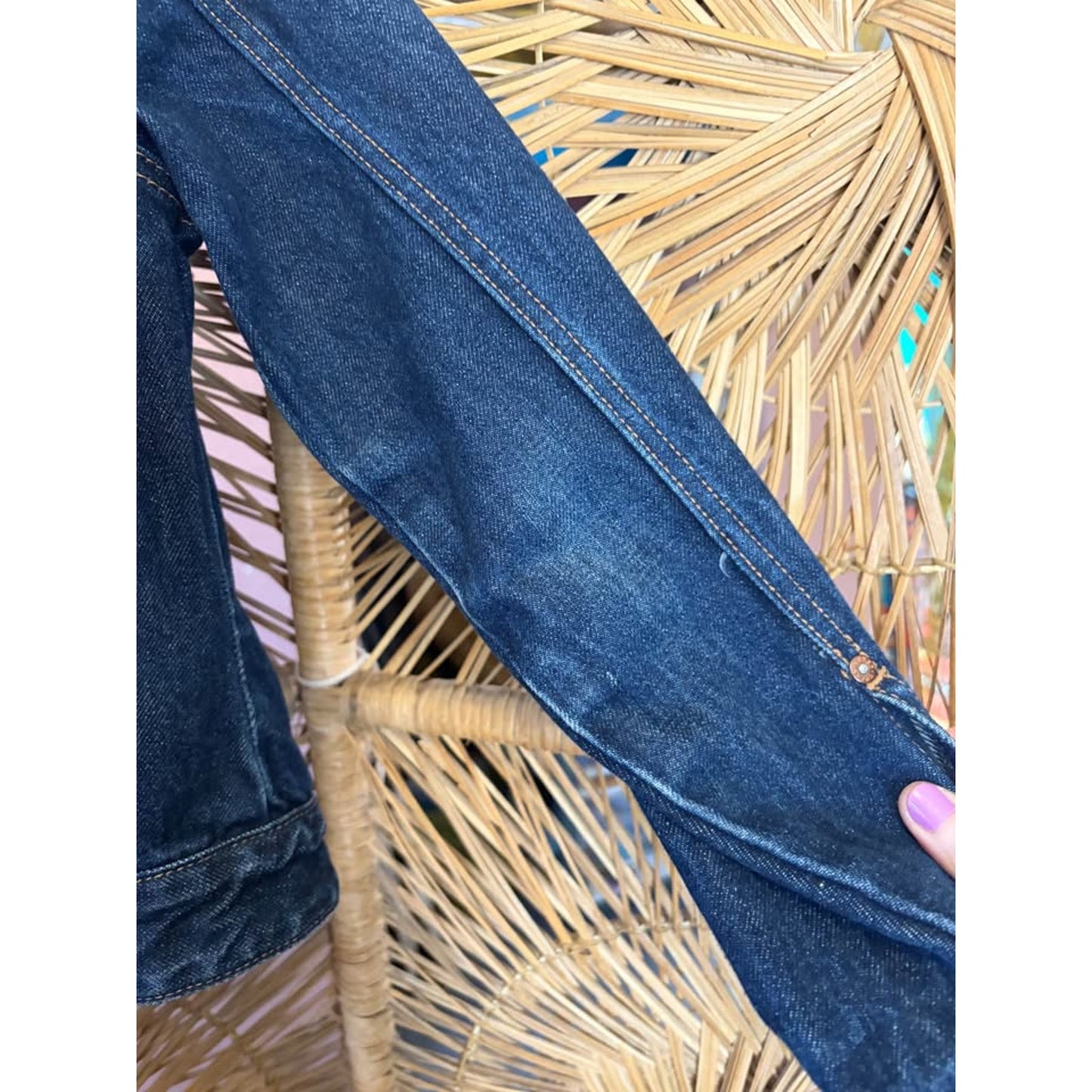 Dark Denim Guess Brand Jacket. Size Xs Small