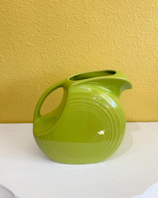 90s Fiestaware Chartreuse/Lime Disk Pitcher