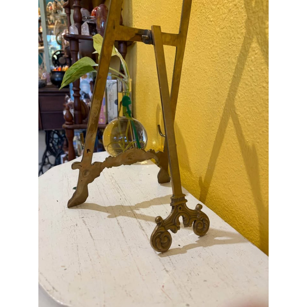 Extra Large Brass Easel with Floral detail