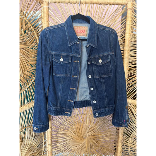Dark Denim Guess Brand Jacket. Size Xs Small