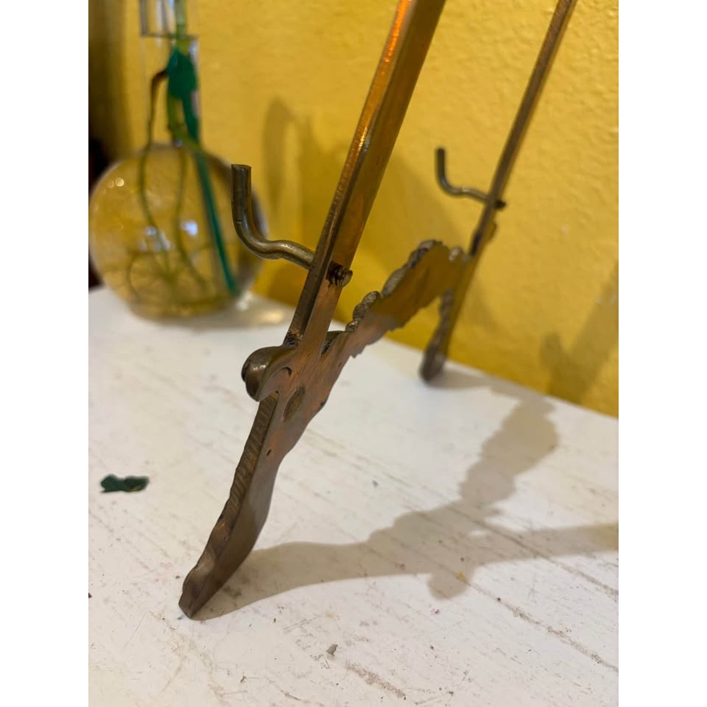 Extra Large Brass Easel with Floral detail