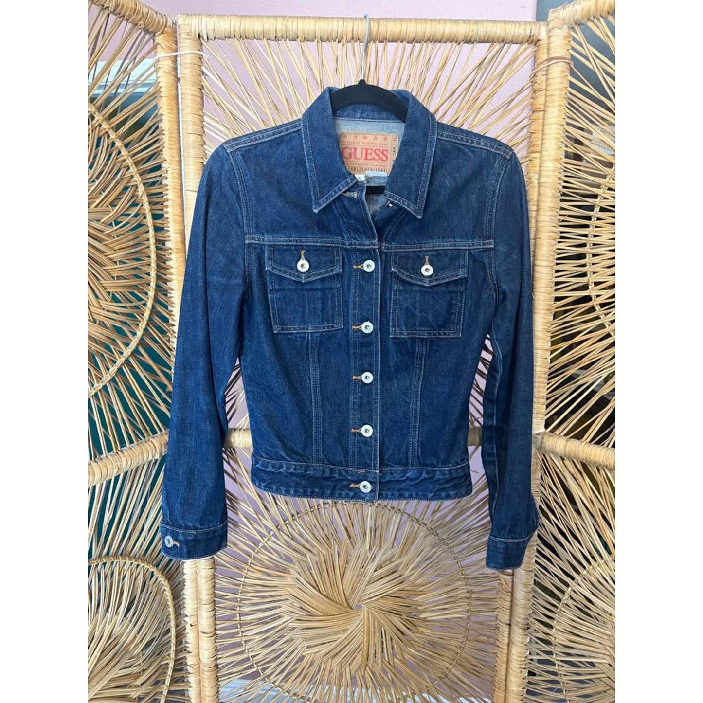Dark Denim Guess Brand Jacket. Size Xs Small